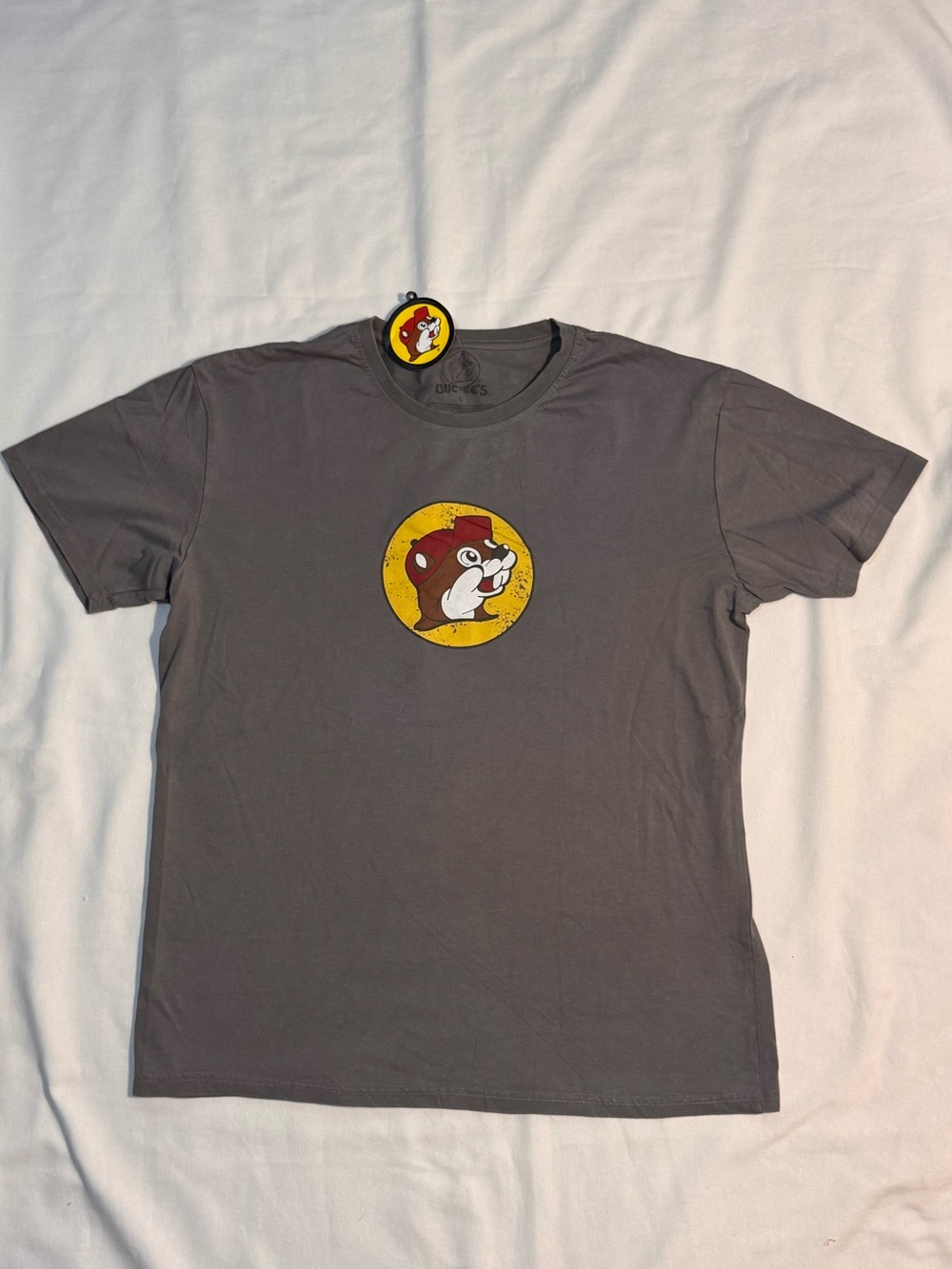 Buc-ee's Men's Gray Short Sleeve Logo Tee